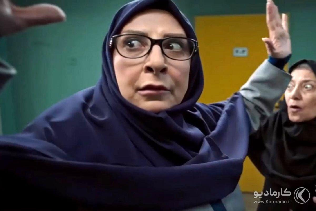 مرجانه گلچین در نقش کبری زنگنه در سریال آنتن