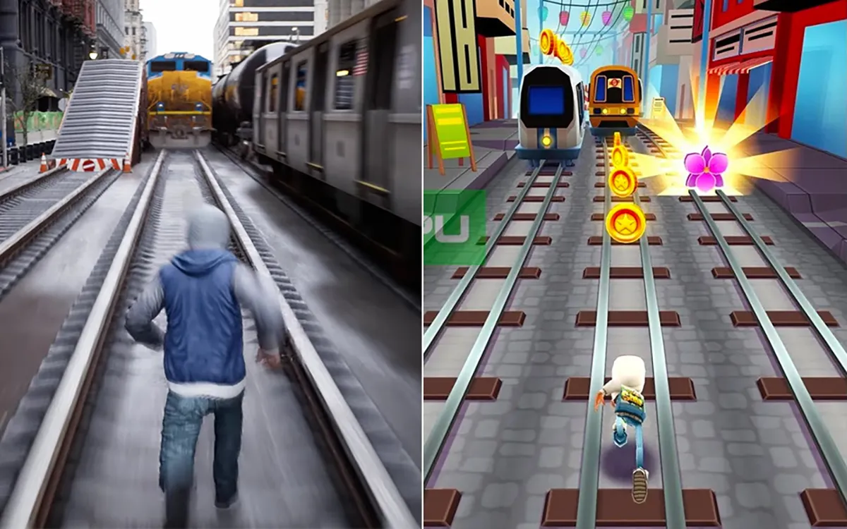 نسخه طبیعی از بازی ساب وی سرفرز / Subway Surfers را ببینید